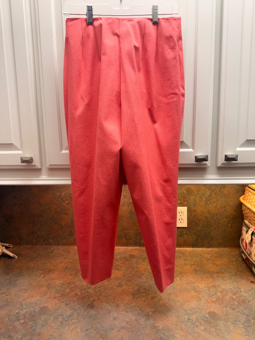 Peach Capri Pants with side zipper - Size 6